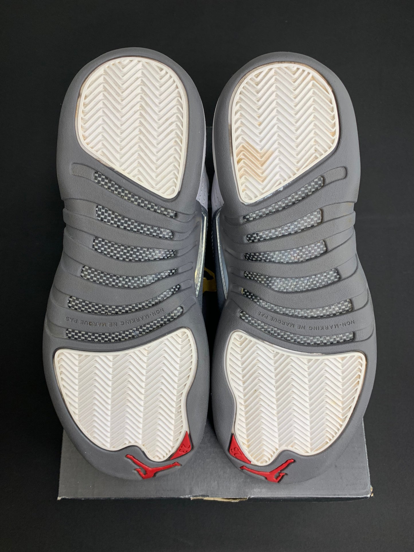 Air Jordan 12 Retro “White/Dark Grey” (GS) (Preowned)