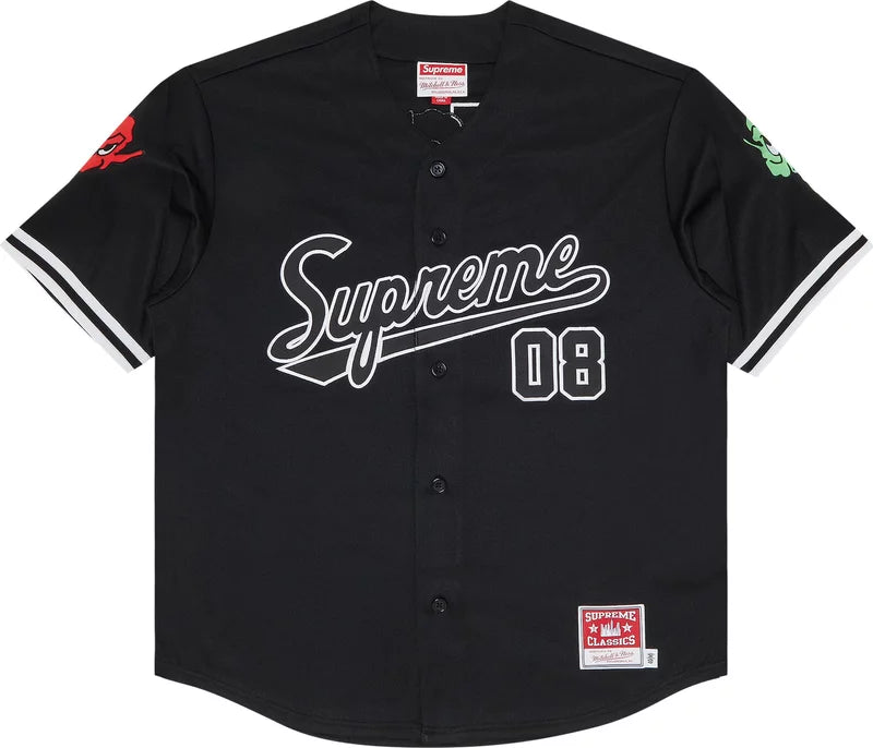 Supreme X Mitchell & Ness Baseball Jersey “Downtown Hell” (Black)