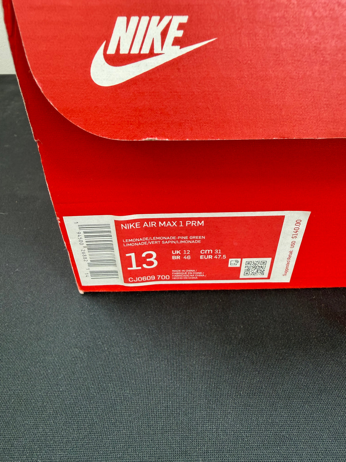 Nike Air Max 1 “Lemonade” (2020) (Preowned)