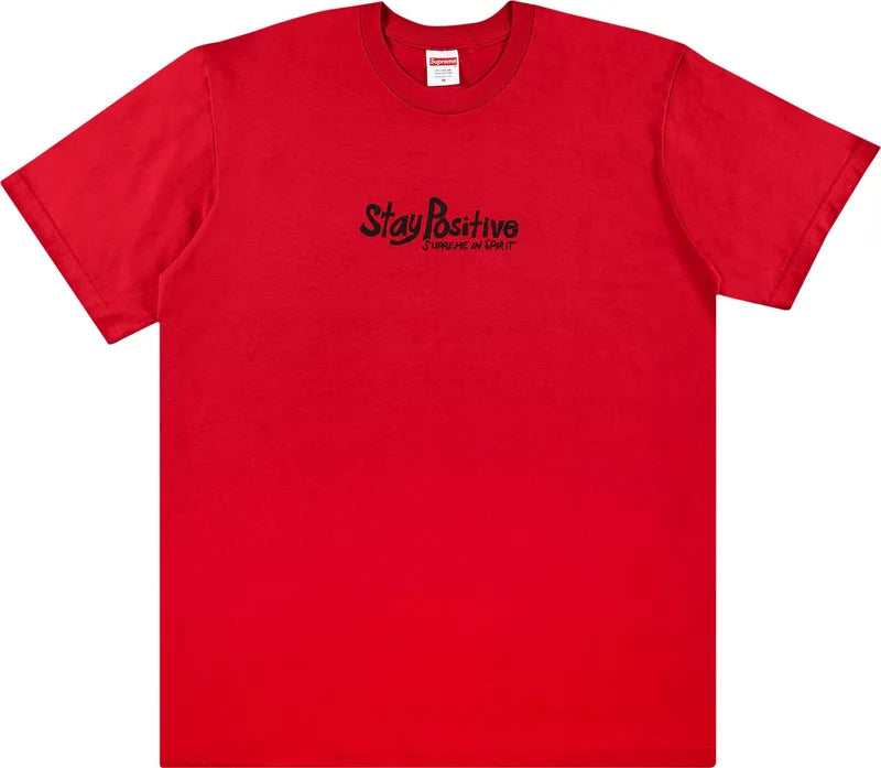 Supreme “Stay Positive” Tee (Red)