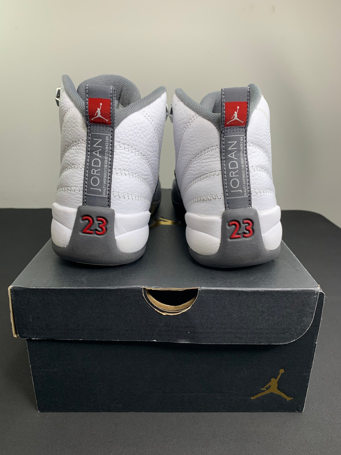 Air Jordan 12 Retro “White/Dark Grey” (GS) (Preowned)
